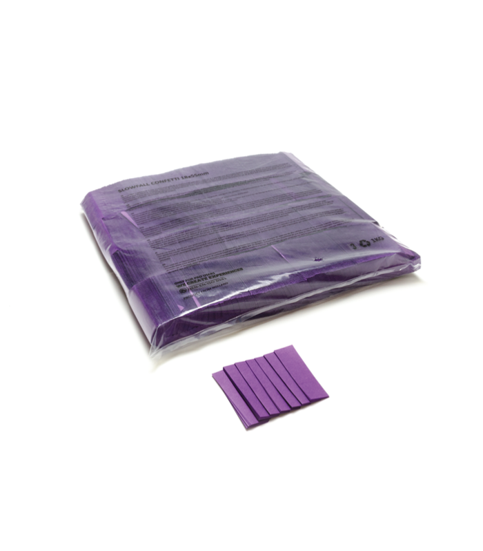 TCM FX - Lassú esésű Konfetti Téglalapok 55x17mm - Lila - 1 kg